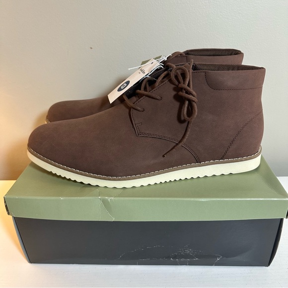 New Goodfellow Men’s Gibson Brown Faux Suede Brown Chukka Boot Size 13 - Picture 8 of 9